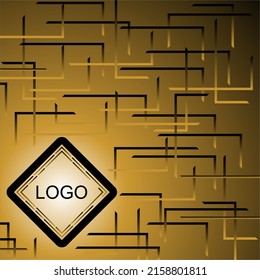 wallpaper background logo icon elegant gold black vektor