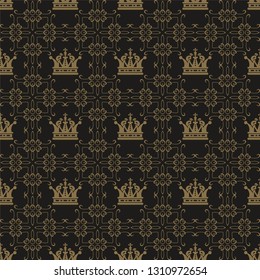 Wallpaper background pattern in vintage style for your design. vector graphics.