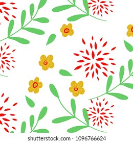 wallpaper Background with spring flower pattern