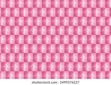 Wallpaper background with an upward arrow pattern in brick cubes