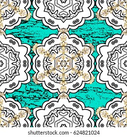 Wallpaper baroque, damask. Pattern floral pattern. Graphic modern pattern. Vector background.