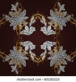 Wallpaper baroque, damask. Seamless pattern floral pattern. Graphic modern pattern. 