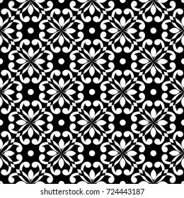Wallpaper baroque, damask. White and black floral pattern. Vintage ornament. background for wallpaper, printing on the packaging paper, textiles, tile.