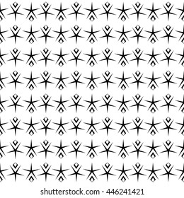 Wallpaper baroque, Seamless vector background, black & white