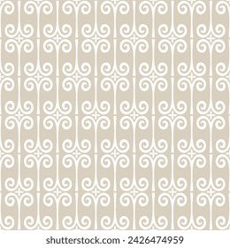 Wallpaper in Baroque style, damask. A seamless vector background. Floral ornament.