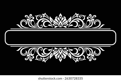 Papel de parede em estilo barroco, damasco. Um fundo de vetor sem costura. Ornamento floral.