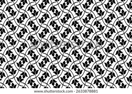 Wallpaper in Baroque style, damask. A seamless vector background. Black and white texture Floral ornament.
