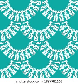 Wallpaper in a baroque style pattern. Baby blue floral element. Graphic ornament for wallpaper, fabric, packaging, wrapping. Oriental floral ornament. Simple style, vector illustration.