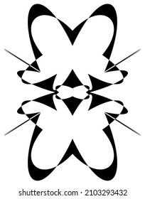Wallpaper black digital abstract ornament