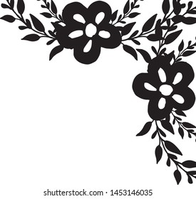 Wallpaper of card, various flower frame, decoration modern. Vector