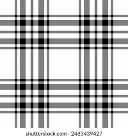 Wallpaper check vector tartan, mat seamless background fabric. Nostalgia texture plaid textile pattern in gray and white colors palette.