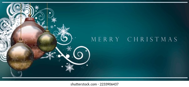 wallpaper Christmas decorations with spheres