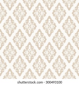 Wallpaper in classic style. Damask pattern. Seamless vector background.