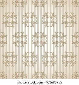 Wallpaper in classic style. Seamless vector background.