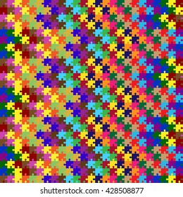 Wallpaper with colored puzzles