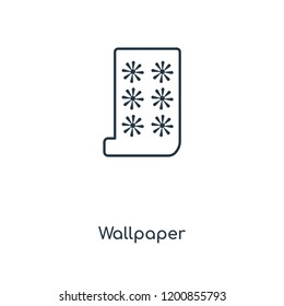 Wallpaper concept line icon. Linear Wallpaper concept outline symbol design. This simple element illustration can be used for web and mobile UI/UX.