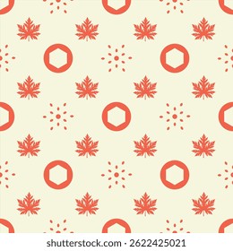 Wallpaper is decorated with orange-cream patterns mixed with circles to match the fresh, seamless pattern.original vecto