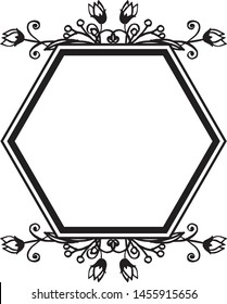 Wallpaper decoration flower frame, various shape of card, style elegant. Vector