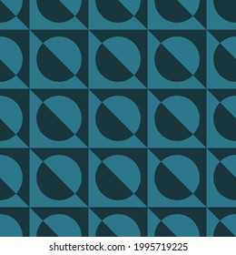 Wallpaper design. Dark and light blue pattern on seamless background.