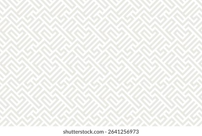Wallpaper design with a line and a subtle geometric maze seamless pattern