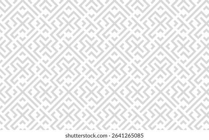 Wallpaper design with a line and a subtle geometric maze seamless pattern