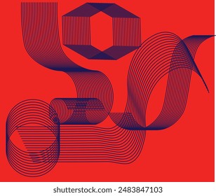 Wallpaper design Line Vector decorate