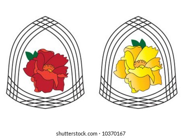 Wallpaper design pattern in rose