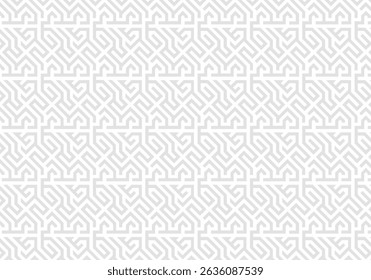Papel de parede design com um padrão contínuo de labirinto geométrico sutil