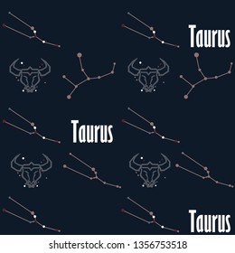 Wallpaper with the different symbols of taurus