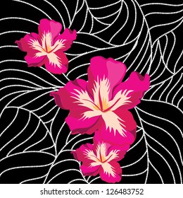 Wallpaper with elegance flowers,vector illustration