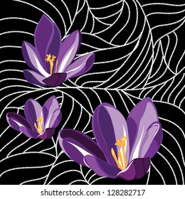 Wallpaper with elegance flowers,vector illustration