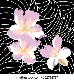 Wallpaper with elegance flowers,vector illustration