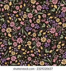 Wallpaper, fabric or design of gift paper. Vector illustration.Print for bed linens, fabric, textiles, wallpaper, greeting cards, wrapping paper,gift