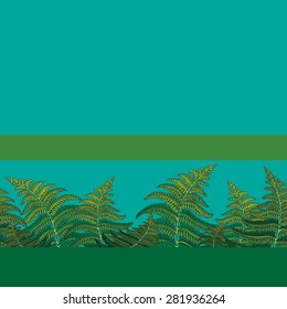 Wallpaper with fern.Vector seamless pattern. Endless texture can be used for wallpaper, pattern fills, web page background,surface textures. Used mask.