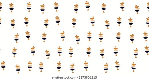 Papel de escritorio con figuras de semicírculos y triángulos. Ejecución de una composición decorativa que se repite en el fondo de pantalla.