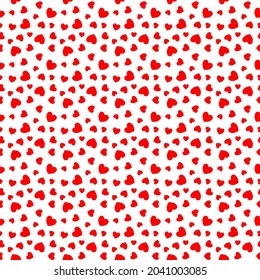 wallpaper full of red hearts Seamless pattern. Romantic love. Simple for cards. wedding symbol etc. valentines day background. vector illustration