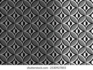 Wallpaper geometric pattern black white, vector illustration for design elements.