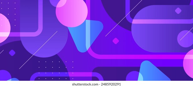 Wallpaper with geometrical gradient shapes vector design in eps 10