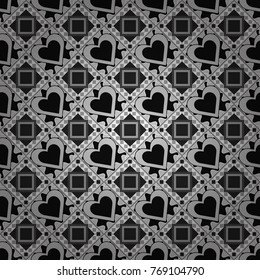 Wallpaper in the geometrical style. Graphic vector pattern. Abstract ornament. White, gray and black texture. A seamless background.