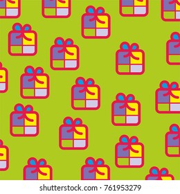 wallpaper gift box ribbon surprise background vector
