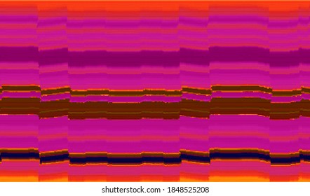 Wallpaper glitch texture. Abstract static background of wave distortion of spoiled video recording. Vector illustration.