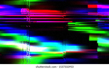Wallpaper glitch texture. Image of a faulty satellite television broadcast. Vector illustration.