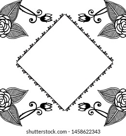 Wallpaper greeting card and invitation card, design floral frame, beautiful and elegant style. Vector