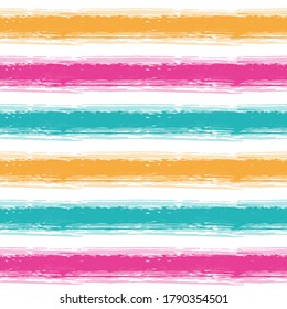For wallpaper.  Grungy Seamless Lines Pattern Design.   Painted Watercolor Style Texture. Cloth, Linen, Textile Print Design Background.