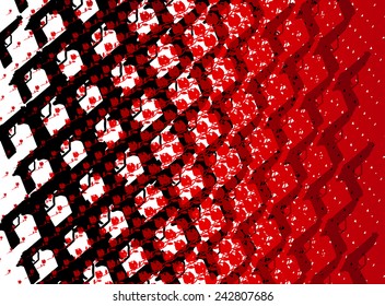Wallpaper with guns and roses