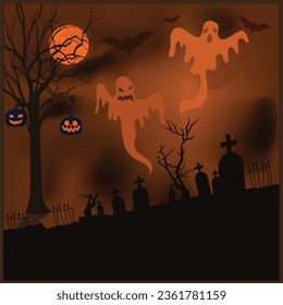 wallpaper of Halloween flat background