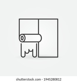 Wallpaper Hanging Process Vector Thin Line Concept Icon Or Design Element