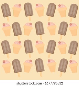 wallpaper ice cream flat design