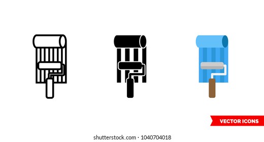 Wallpaper icon of 3 types: color, black and white, outline. Isolated vector sign symbol.