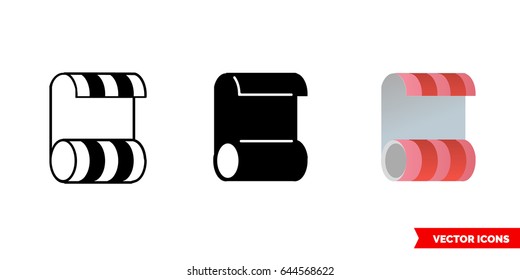 Wallpaper Icon Of 3 Types: Color, Black And White, Outline. Isolated Vector Sign Symbol.